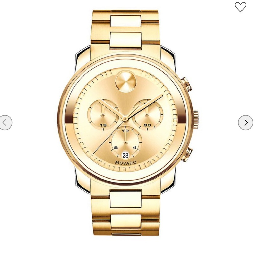 🏆Movado Bold Men’s Watch in Yellow Gold-Tone Ion-Plated Stainless Steel, 44mm